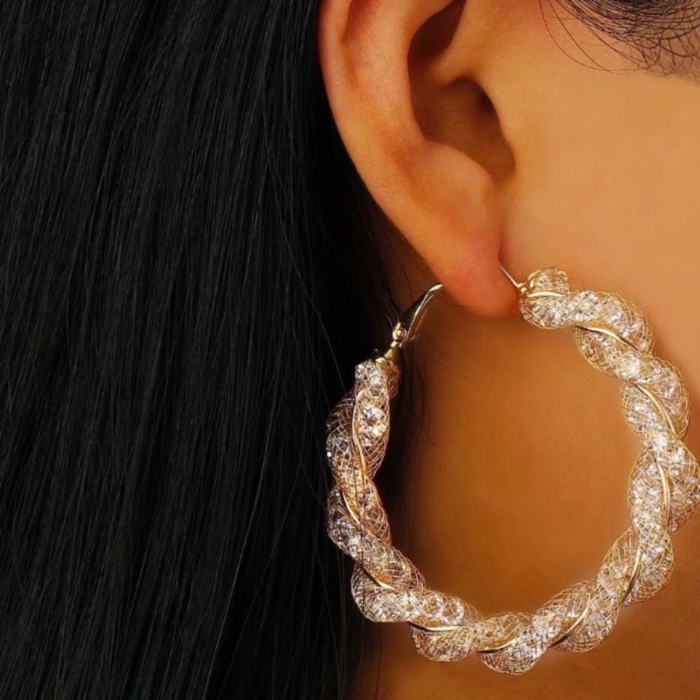 New 18K gold plated twist earrings - Picture 4 of 4
